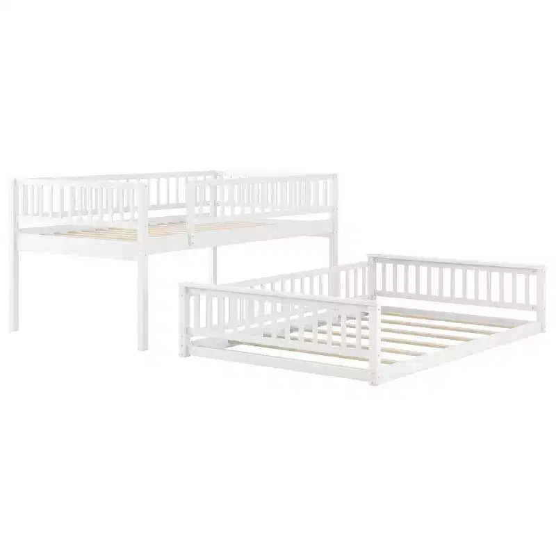 Lit superposé robuste, construction en MDF durable