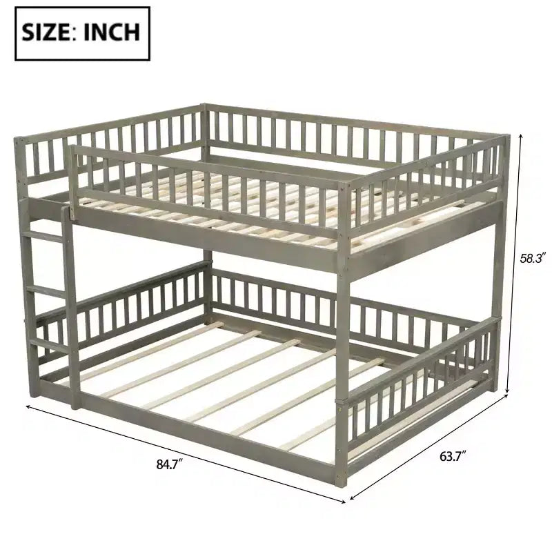 Lit superposé robuste, construction en MDF durable