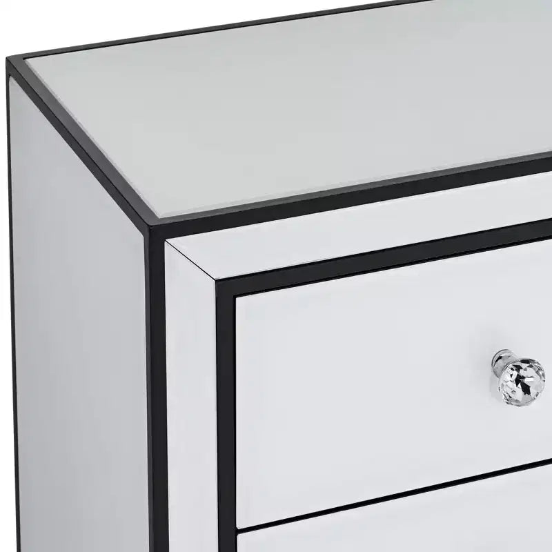 Table d'appoint en verre peint à l'envers, blanc