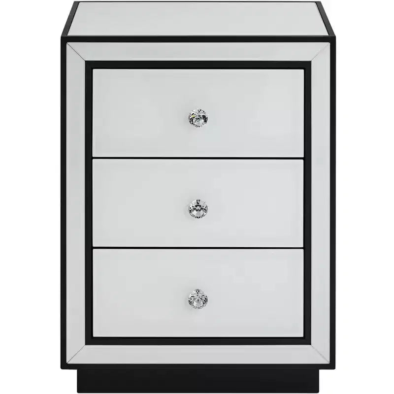 Table d'appoint en verre peint à l'envers, blanc