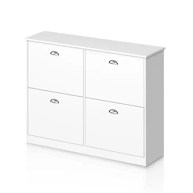 Meuble à chaussures étroit et discret à 4 tiroirs, étagère à chaussures multi-scènes, organisateur de chaussures polyvalent