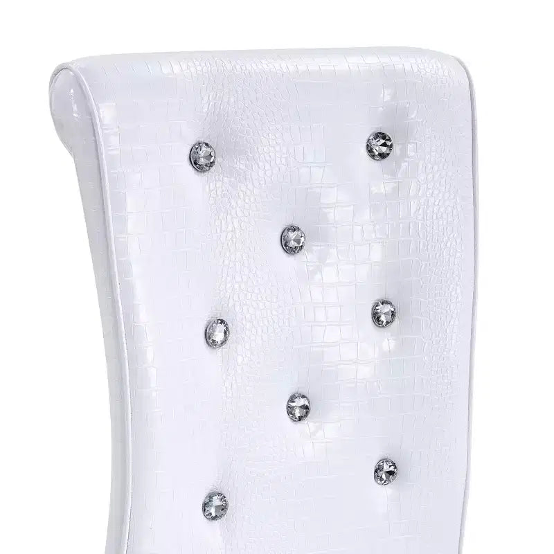 Chaises de cuisine en peau d'alligator avec boucle en cristal, chaises de salle à manger en cuir PVC