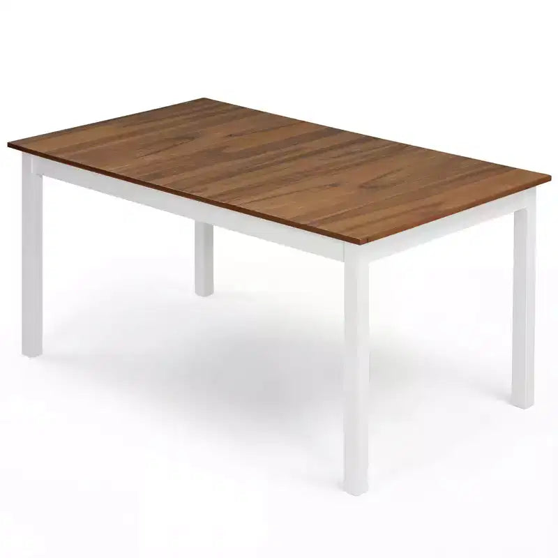 Table de salle à manger rectangulaire avec pieds en bois d'hévéa massif