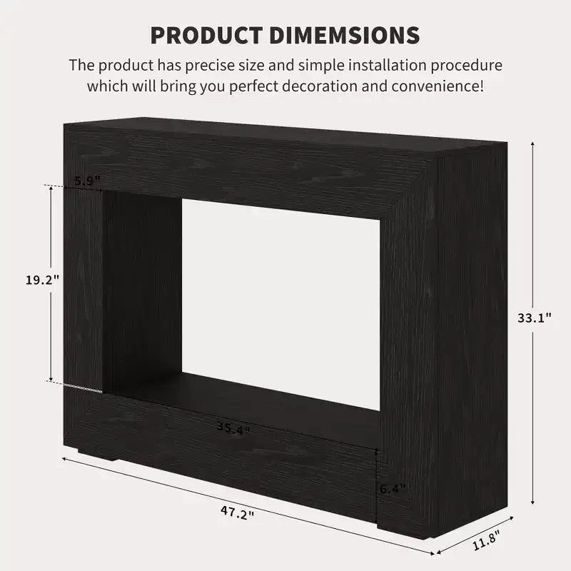 Console rustique pour entrée, Table d'appoint de canapé en bois avec rangement