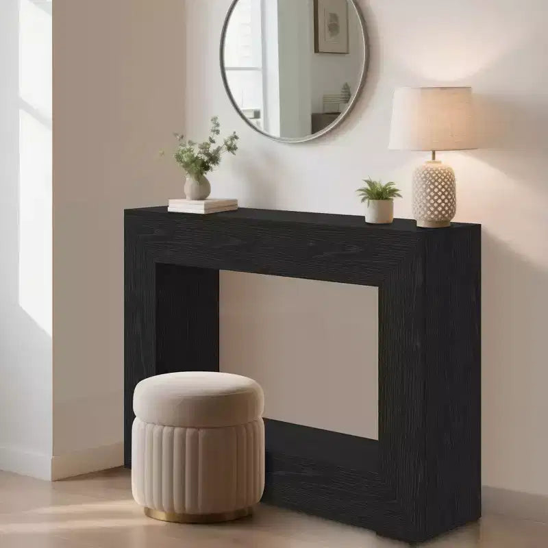 Console rustique pour entrée, Table d'appoint de canapé en bois avec rangement