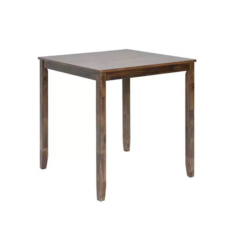Table à manger carrée en bois hauteur comptoir, Table de cuisine en noyer