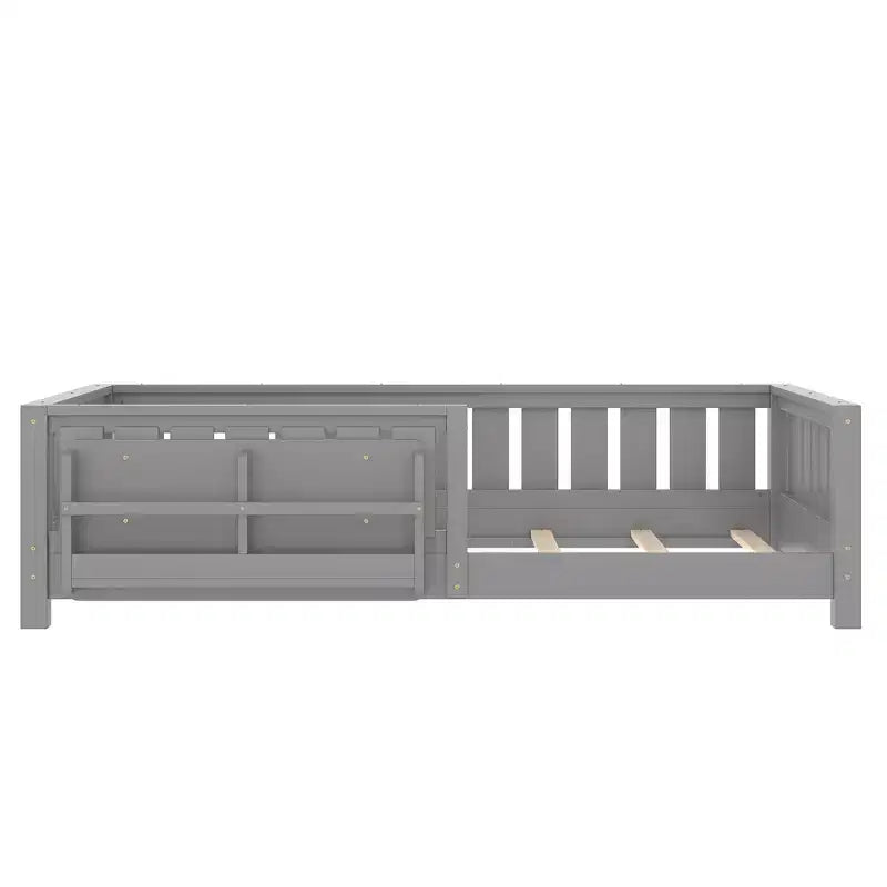 Lit simple avec étagère intégrée et barrière de sécurité de haute qualité