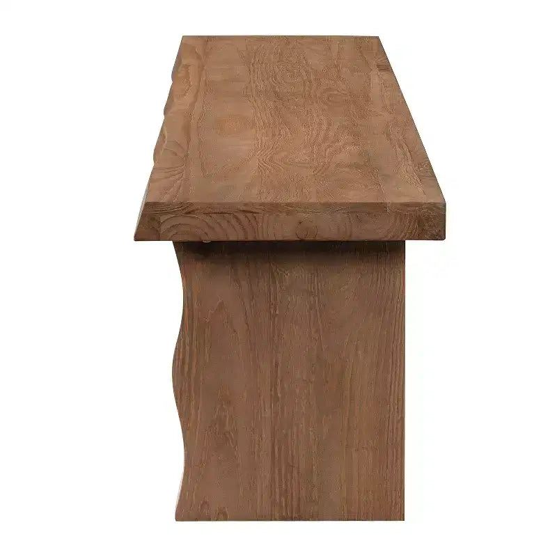 Banc de salle à manger en pin de style rustique avec pieds évasés