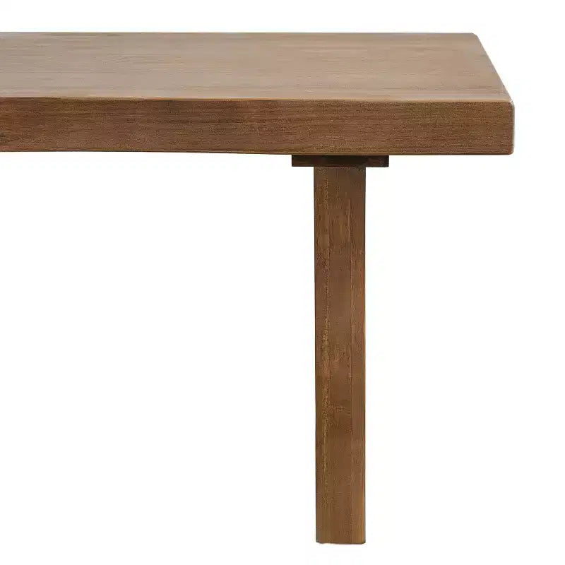 Banc de salle à manger en pin de style rustique avec pieds évasés