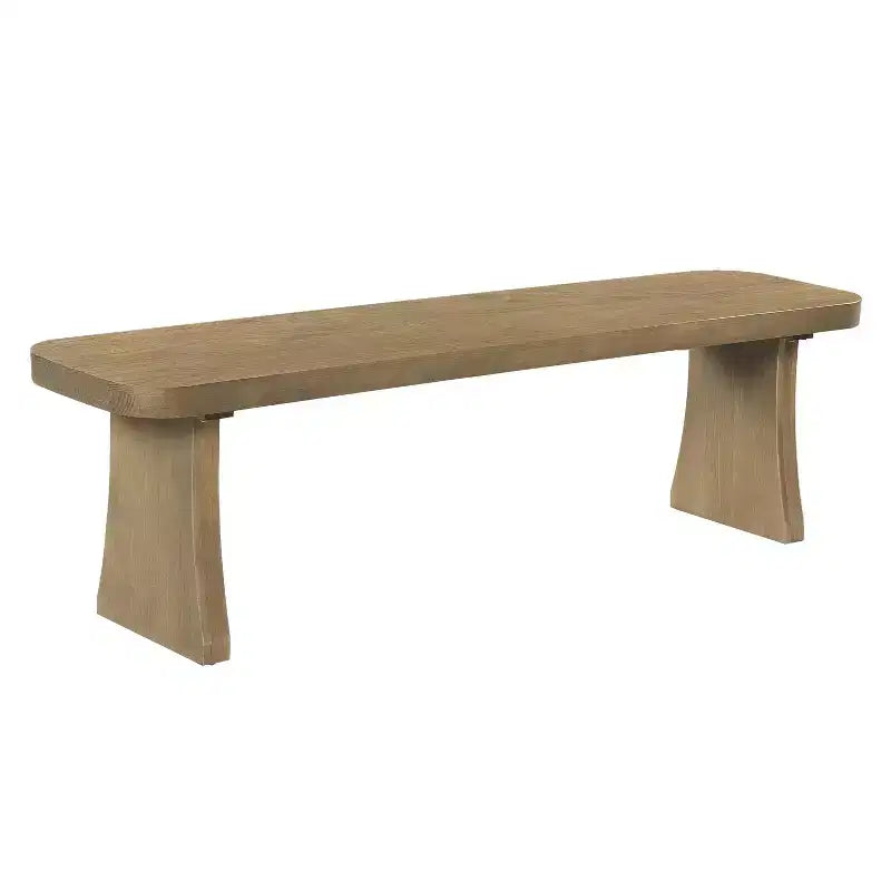 Banc de salle à manger en pin de style rustique avec pieds évasés