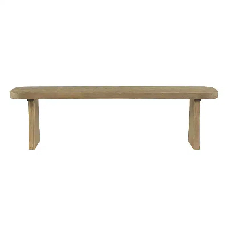 Banc de salle à manger en pin de style rustique avec pieds évasés
