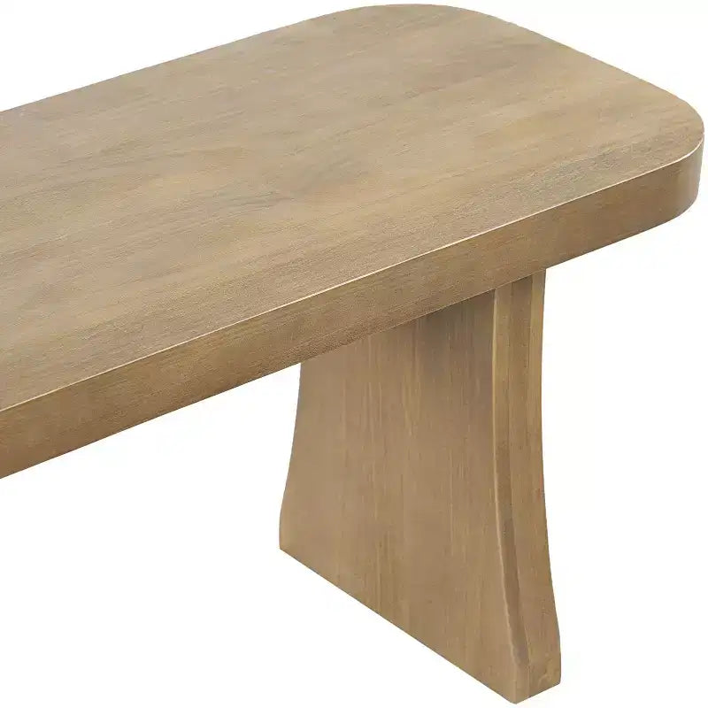 Banc de salle à manger en pin de style rustique avec pieds évasés