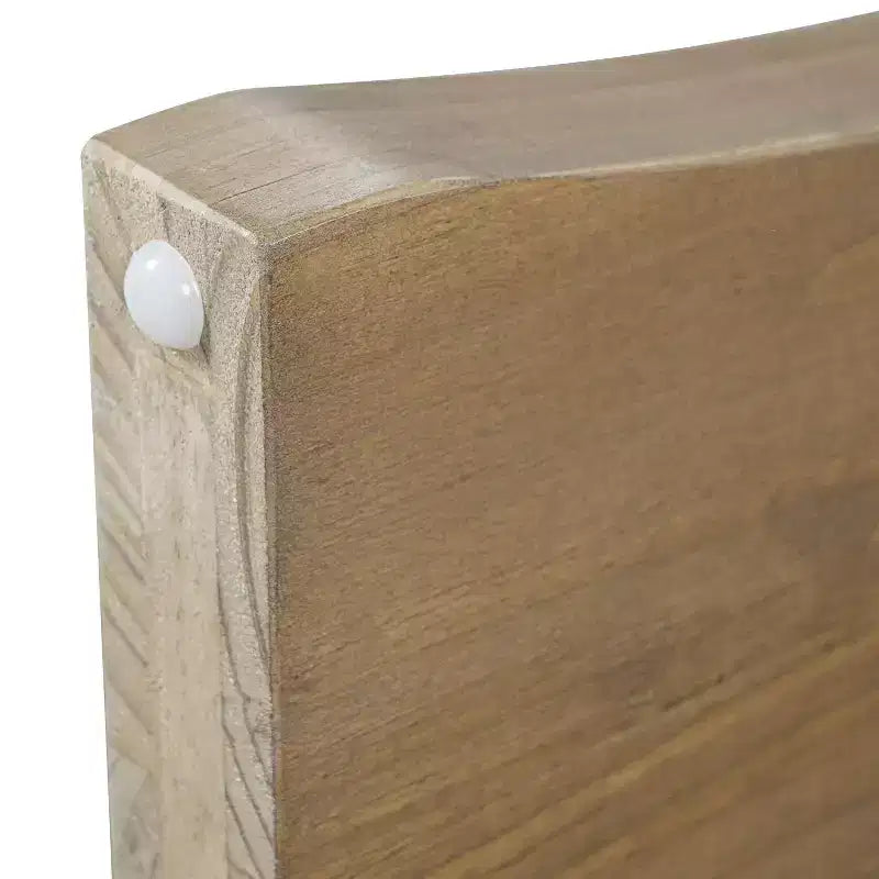 Banc de salle à manger en pin de style rustique avec pieds évasés