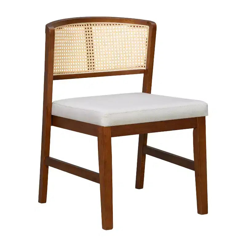 Chaises de salle à manger en rotin Chaise sans accoudoirs Chaise d'appoint de cuisine