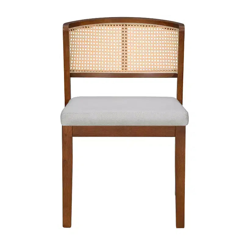 Chaises de salle à manger en rotin Chaise sans accoudoirs Chaise d'appoint de cuisine