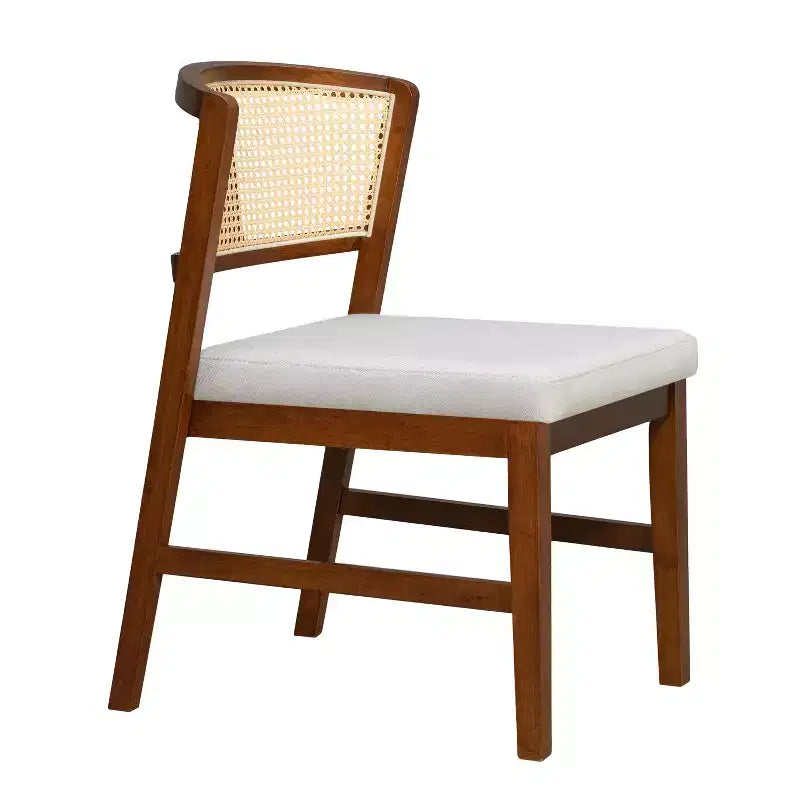 Chaises de salle à manger en rotin Chaise sans accoudoirs Chaise d'appoint de cuisine