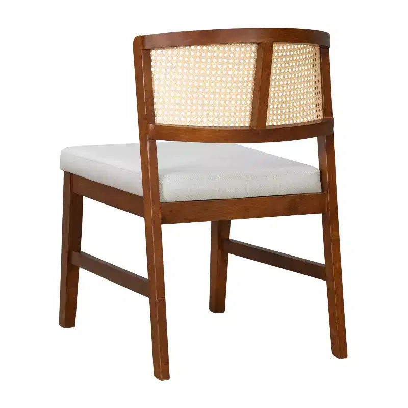 Chaises de salle à manger en rotin Chaise sans accoudoirs Chaise d'appoint de cuisine