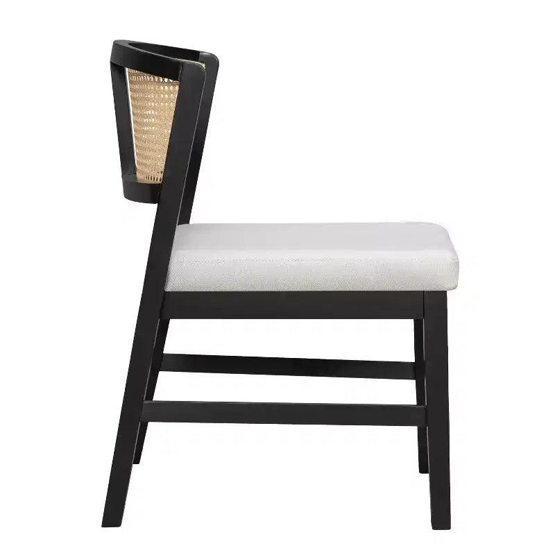 Chaises de salle à manger en rotin Chaise sans accoudoirs Chaise d'appoint de cuisine