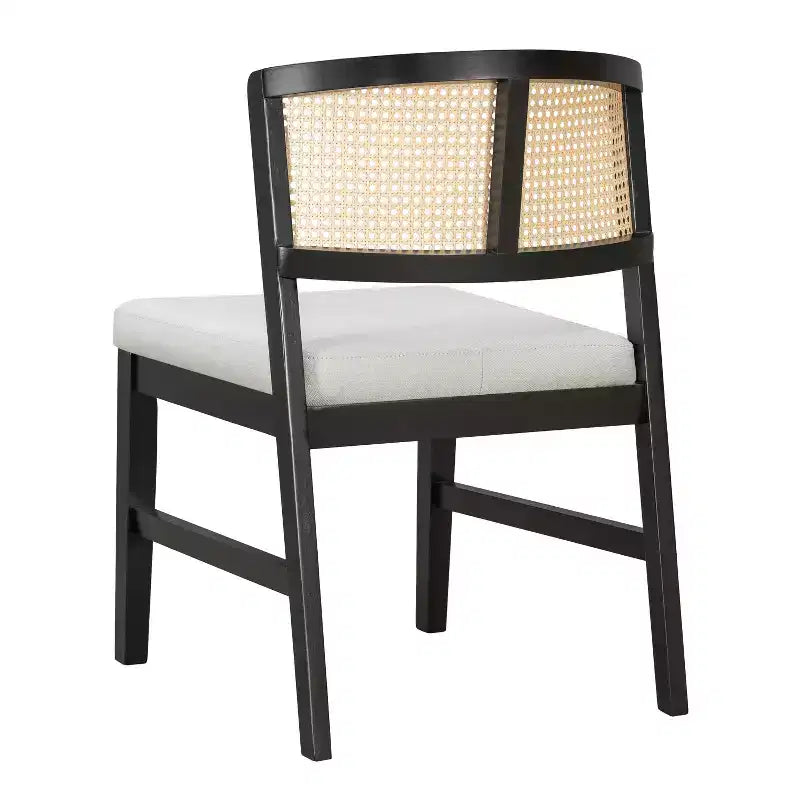 Chaises de salle à manger en rotin Chaise sans accoudoirs Chaise d'appoint de cuisine