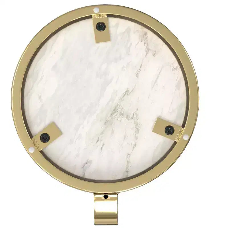 Table d'appoint en métal de style moderne et contemporain, blanc/doré