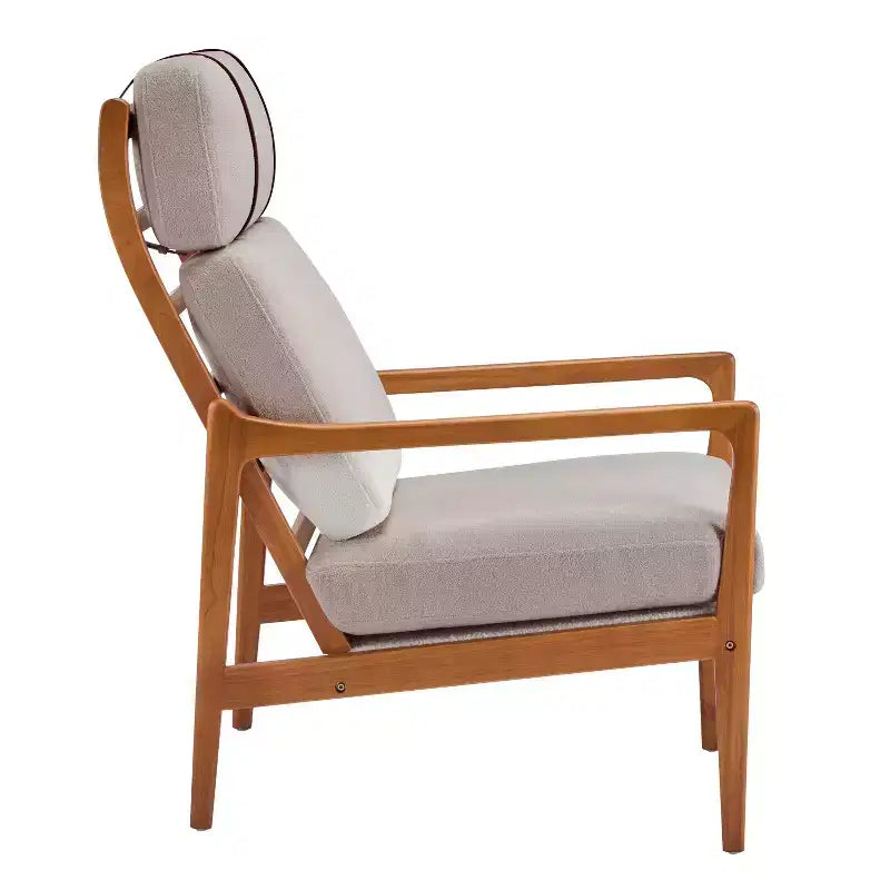 Fauteuil d'appoint moderne du milieu du siècle avec cadre en bois massif