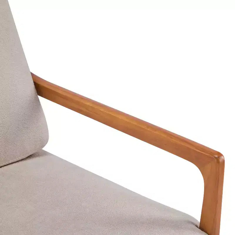 Fauteuil d'appoint moderne du milieu du siècle avec cadre en bois massif