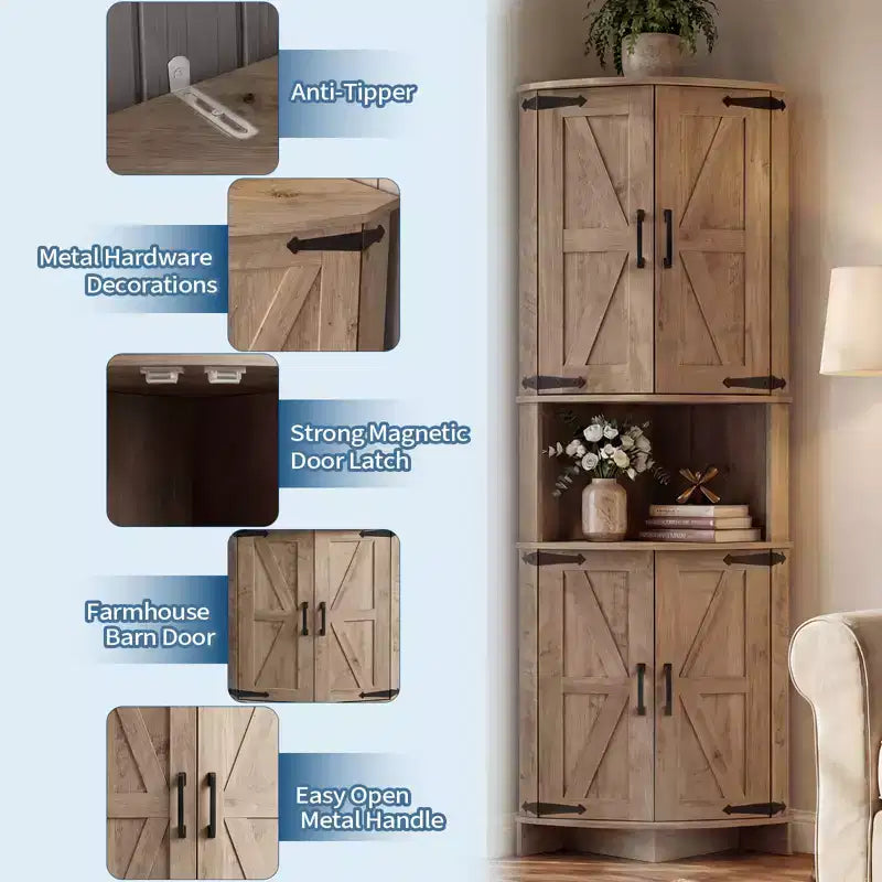 Armoire d'angle pour la cuisine, Meuble de rangement d'angle