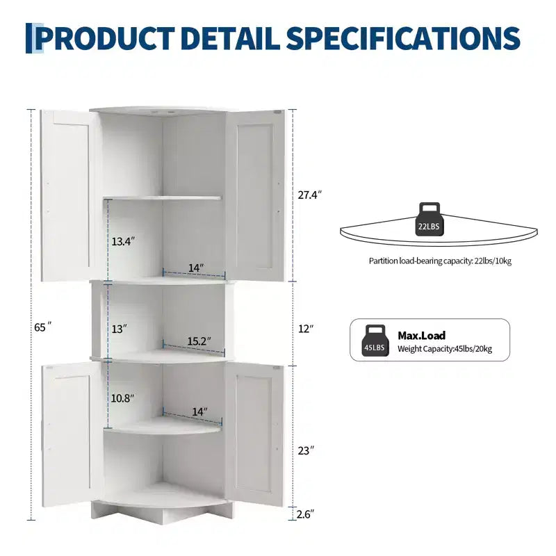 Armoire d'angle pour la cuisine, Meuble de rangement d'angle