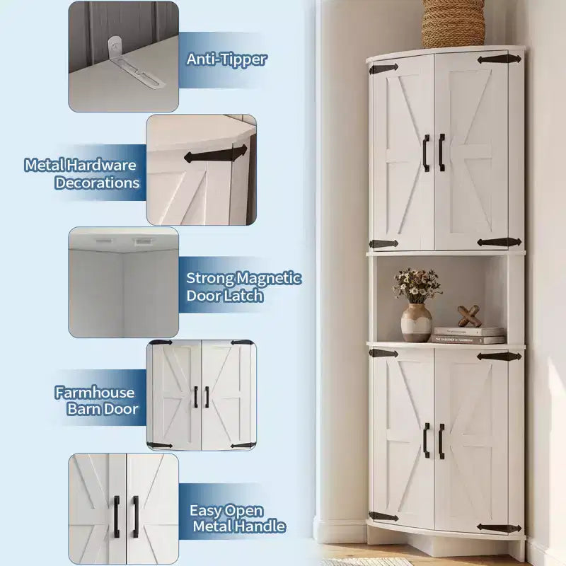 Armoire d'angle pour la cuisine, Meuble de rangement d'angle