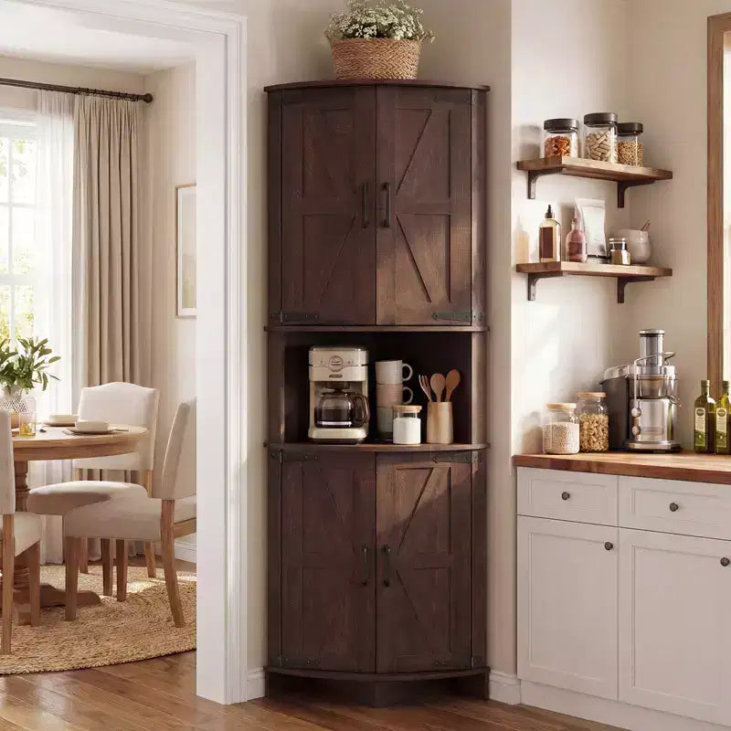 Armoire d'angle pour la cuisine, Meuble de rangement d'angle