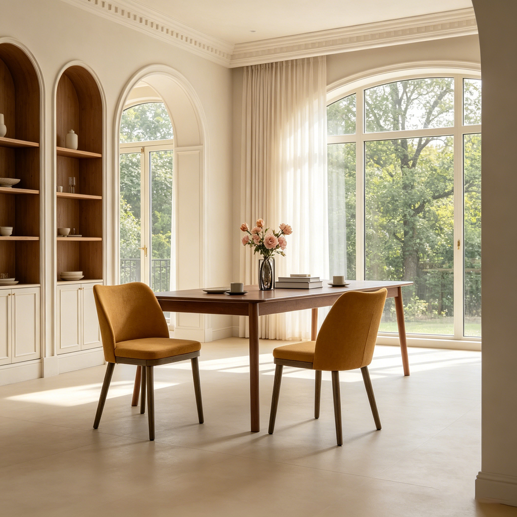 Chaises de salle à manger tapissées (lot de 2)