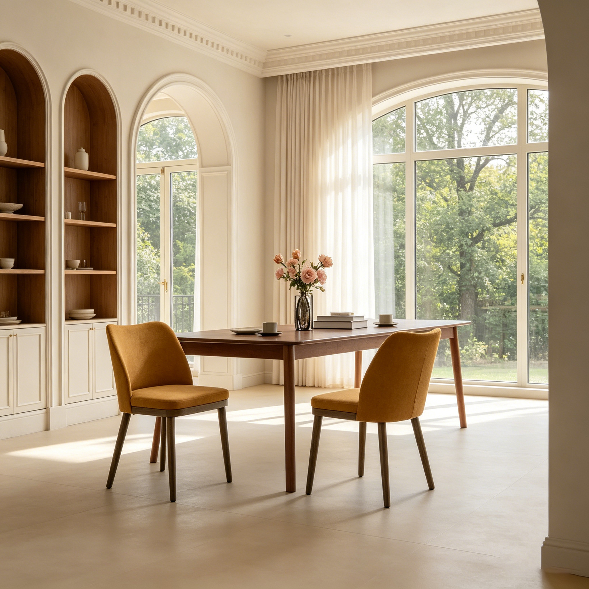 Chaises de salle à manger tapissées (lot de 2)